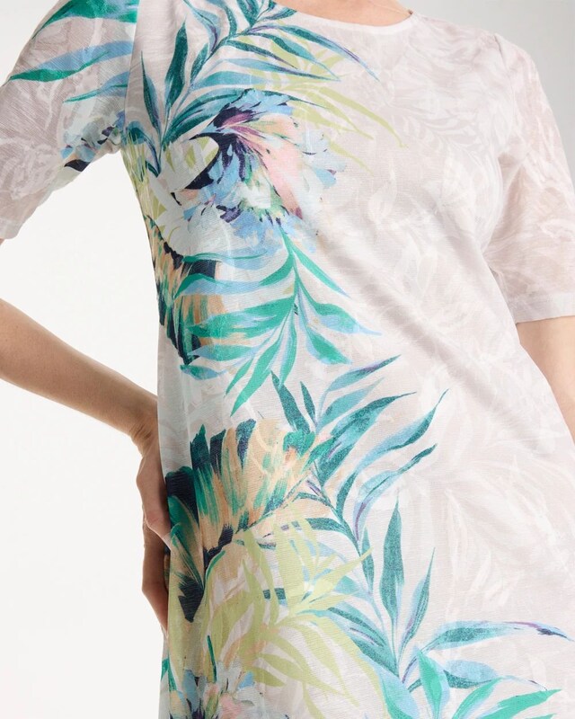 Jersey Knit Tropical Maxi Dress - image 4